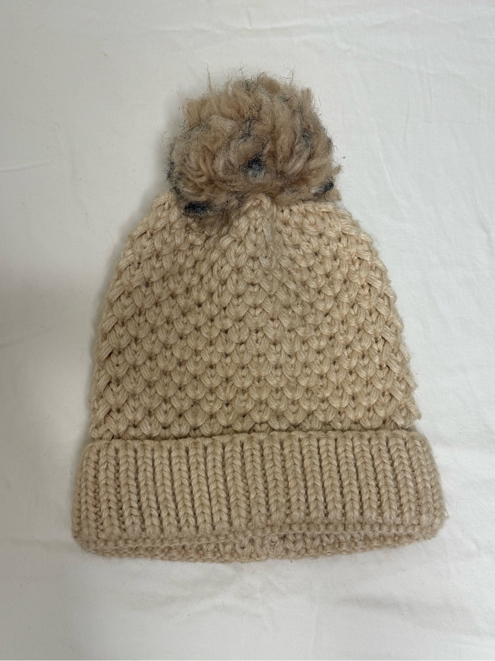 Norla Canada Alpaca Wool Knit Pom Pom Beanie Cream Made in Canada